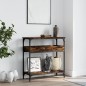 vidaXL Konsolentisch mit Ablage Räuchereiche 75x29x75cm Holzwerkstoff vidaXL Konsolentisch mit Ablage Räuchereiche 75x29x75cm Holzwerkstoff