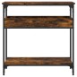 vidaXL Konsolentisch mit Ablage Räuchereiche 75x29x75cm Holzwerkstoff vidaXL Konsolentisch mit Ablage Räuchereiche 75x29x75cm Holzwerkstoff