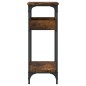 vidaXL Konsolentisch mit Ablage Räuchereiche 75x29x75cm Holzwerkstoff vidaXL Konsolentisch mit Ablage Räuchereiche 75x29x75cm Holzwerkstoff