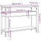 vidaXL Konsolentisch mit Ablage Braun Eichen-Optik 100x29x75cm vidaXL Konsolentisch mit Ablage Braun Eichen-Optik 100x29x75cm