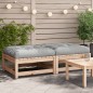 vidaXL Gartenhocker mit Kissen 2 Stk. Massivholz Kiefer vidaXL Gartenhocker mit Kissen 2 Stk. Massivholz Kiefer