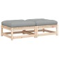 vidaXL Gartenhocker mit Kissen 2 Stk. Massivholz Kiefer vidaXL Gartenhocker mit Kissen 2 Stk. Massivholz Kiefer