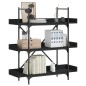 vidaXL Bücherregal 3 Böden Schwarz 100x33x108,5 cm Holzwerkstoff vidaXL Bücherregal 3 Böden Schwarz 100x33x108,5 cm Holzwerkstoff