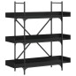 vidaXL Bücherregal 3 Böden Schwarz 100x33x108,5 cm Holzwerkstoff vidaXL Bücherregal 3 Böden Schwarz 100x33x108,5 cm Holzwerkstoff