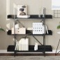 vidaXL Bücherregal 3 Böden Schwarz 100x33x108,5 cm Holzwerkstoff vidaXL Bücherregal 3 Böden Schwarz 100x33x108,5 cm Holzwerkstoff