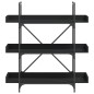 vidaXL Bücherregal 3 Böden Schwarz 100x33x108,5 cm Holzwerkstoff vidaXL Bücherregal 3 Böden Schwarz 100x33x108,5 cm Holzwerkstoff