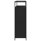vidaXL Schuhschrank mit 4 Klappen Schwarz 100x34x112 cm vidaXL Schuhschrank mit 4 Klappen Schwarz 100x34x112 cm