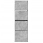 vidaXL Schuhschrank mit 4 Klappen Betongrau 60x34x187,5 cm vidaXL Schuhschrank mit 4 Klappen Betongrau 60x34x187,5 cm