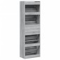 vidaXL Schuhschrank mit 4 Klappen Grau Sonoma 60x34x187,5 cm vidaXL Schuhschrank mit 4 Klappen Grau Sonoma 60x34x187,5 cm