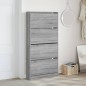 vidaXL Schuhschrank mit 4 Klappen Grau Sonoma 80x21x163,5 cm vidaXL Schuhschrank mit 4 Klappen Grau Sonoma 80x21x163,5 cm