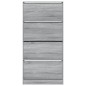 vidaXL Schuhschrank mit 4 Klappen Grau Sonoma 80x21x163,5 cm vidaXL Schuhschrank mit 4 Klappen Grau Sonoma 80x21x163,5 cm