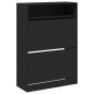 vidaXL Schuhschrank mit 2 Klappen Schwarz 80x34x116 cm vidaXL Schuhschrank mit 2 Klappen Schwarz 80x34x116 cm