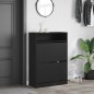 vidaXL Schuhschrank mit 2 Klappen Schwarz 80x34x116 cm vidaXL Schuhschrank mit 2 Klappen Schwarz 80x34x116 cm