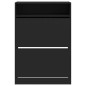 vidaXL Schuhschrank mit 2 Klappen Schwarz 80x34x116 cm vidaXL Schuhschrank mit 2 Klappen Schwarz 80x34x116 cm
