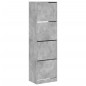 vidaXL Schuhschrank mit 4 Klappen Betongrau 60x42x204 cm vidaXL Schuhschrank mit 4 Klappen Betongrau 60x42x204 cm