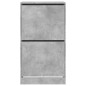 vidaXL Schuhschrank mit 2 Klappen Betongrau 60x42x108 cm vidaXL Schuhschrank mit 2 Klappen Betongrau 60x42x108 cm