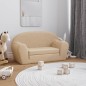 vidaXL Kinder-Schlafsofa 2-Sitzer Creme Weicher Plüsch vidaXL Kinder-Schlafsofa 2-Sitzer Creme Weicher Plüsch