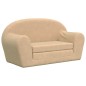 vidaXL Kinder-Schlafsofa 2-Sitzer Creme Weicher Plüsch vidaXL Kinder-Schlafsofa 2-Sitzer Creme Weicher Plüsch