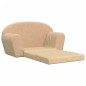 vidaXL Kinder-Schlafsofa 2-Sitzer Creme Weicher Plüsch vidaXL Kinder-Schlafsofa 2-Sitzer Creme Weicher Plüsch