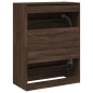 vidaXL Schuhschrank mit 2 Klappen Braun Eiche-Optik 80x42x108 cm vidaXL Schuhschrank mit 2 Klappen Braun Eiche-Optik 80x42x108 cm