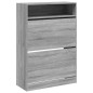 vidaXL Schuhschrank mit 2 Klappen Grau Sonoma 80x34x116 cm vidaXL Schuhschrank mit 2 Klappen Grau Sonoma 80x34x116 cm