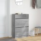 vidaXL Schuhschrank mit 2 Klappen Grau Sonoma 80x34x116 cm vidaXL Schuhschrank mit 2 Klappen Grau Sonoma 80x34x116 cm
