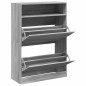vidaXL Schuhschrank mit 2 Klappen Grau Sonoma 80x34x116 cm vidaXL Schuhschrank mit 2 Klappen Grau Sonoma 80x34x116 cm