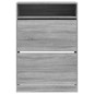 vidaXL Schuhschrank mit 2 Klappen Grau Sonoma 80x34x116 cm vidaXL Schuhschrank mit 2 Klappen Grau Sonoma 80x34x116 cm
