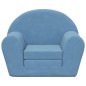 vidaXL Schlafsofa für Kinder Blau Weich Plüsch vidaXL Schlafsofa für Kinder Blau Weich Plüsch