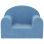 vidaXL Kindersofa Blau Weich Plüsch