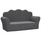 vidaXL Kindersofa 2-Sitzer Anthrazit Weich Plüsch vidaXL Kindersofa 2-Sitzer Anthrazit Weich Plüsch