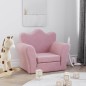 vidaXL Schlafsofa für Kinder Rosa Weich Plüsch vidaXL Schlafsofa für Kinder Rosa Weich Plüsch