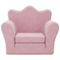 vidaXL Schlafsofa für Kinder Rosa Weich Plüsch vidaXL Schlafsofa für Kinder Rosa Weich Plüsch