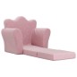 vidaXL Schlafsofa für Kinder Rosa Weich Plüsch vidaXL Schlafsofa für Kinder Rosa Weich Plüsch