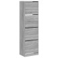 vidaXL Schuhschrank mit 4 Klappen Grau Sonoma 60x42x204 cm vidaXL Schuhschrank mit 4 Klappen Grau Sonoma 60x42x204 cm