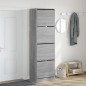 vidaXL Schuhschrank mit 4 Klappen Grau Sonoma 60x42x204 cm vidaXL Schuhschrank mit 4 Klappen Grau Sonoma 60x42x204 cm