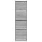 vidaXL Schuhschrank mit 4 Klappen Grau Sonoma 60x42x204 cm vidaXL Schuhschrank mit 4 Klappen Grau Sonoma 60x42x204 cm