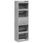 vidaXL Schuhschrank mit 4 Klappen Grau Sonoma 60x42x204 cm vidaXL Schuhschrank mit 4 Klappen Grau Sonoma 60x42x204 cm