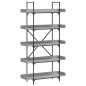 vidaXL Bücherregal 5 Böden Grau Sonoma 100x33x180,5 cm Holzwerkstoff vidaXL Bücherregal 5 Böden Grau Sonoma 100x33x180,5 cm Holzwerkstoff