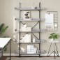 vidaXL Bücherregal 5 Böden Grau Sonoma 100x33x180,5 cm Holzwerkstoff vidaXL Bücherregal 5 Böden Grau Sonoma 100x33x180,5 cm Holzwerkstoff