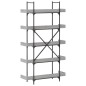 vidaXL Bücherregal 5 Böden Grau Sonoma 100x33x180,5 cm Holzwerkstoff vidaXL Bücherregal 5 Böden Grau Sonoma 100x33x180,5 cm Holzwerkstoff