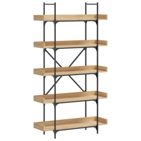 vidaXL Bücherregal 5 Böden Sonoma-Eiche 100x33x180,5 cm Holzwerkstoff
