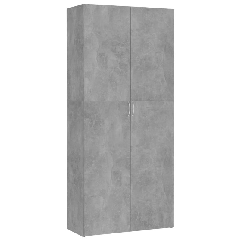 vidaXL Lagerschrank Betongrau 80x35,5x180 cm Holzwerkstoff vidaXL Lagerschrank Betongrau 80x35,5x180 cm Holzwerkstoff