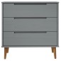 vidaXL Schubladenschrank MOLDE Grau 80x40x80 cm Massivholz Kiefer vidaXL Schubladenschrank MOLDE Grau 80x40x80 cm Massivholz Kiefer