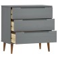 vidaXL Schubladenschrank MOLDE Grau 80x40x80 cm Massivholz Kiefer vidaXL Schubladenschrank MOLDE Grau 80x40x80 cm Massivholz Kiefer