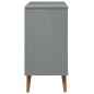 vidaXL Schubladenschrank MOLDE Grau 80x40x80 cm Massivholz Kiefer vidaXL Schubladenschrank MOLDE Grau 80x40x80 cm Massivholz Kiefer
