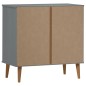 vidaXL Schubladenschrank MOLDE Grau 80x40x80 cm Massivholz Kiefer vidaXL Schubladenschrank MOLDE Grau 80x40x80 cm Massivholz Kiefer