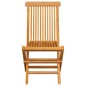 Gartenstühle mit Grauen Kissen 2 Stk. Massivholz Teak Gartenstühle mit Grauen Kissen 2 Stk. Massivholz Teak