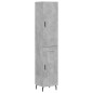 Highboard Betongrau 34,5x34x180 cm Holzwerkstoff Highboard Betongrau 34,5x34x180 cm Holzwerkstoff