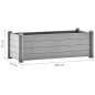 vidaXL Garten-Hochbeet PP Steingrau 100x43x35 cm vidaXL Garten-Hochbeet PP Steingrau 100x43x35 cm